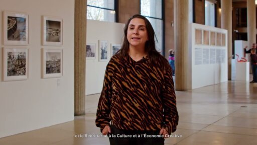 Bastidores da exposição "Brasília: da Utopia à Capital" no Palais d'Iéna, em Paris
